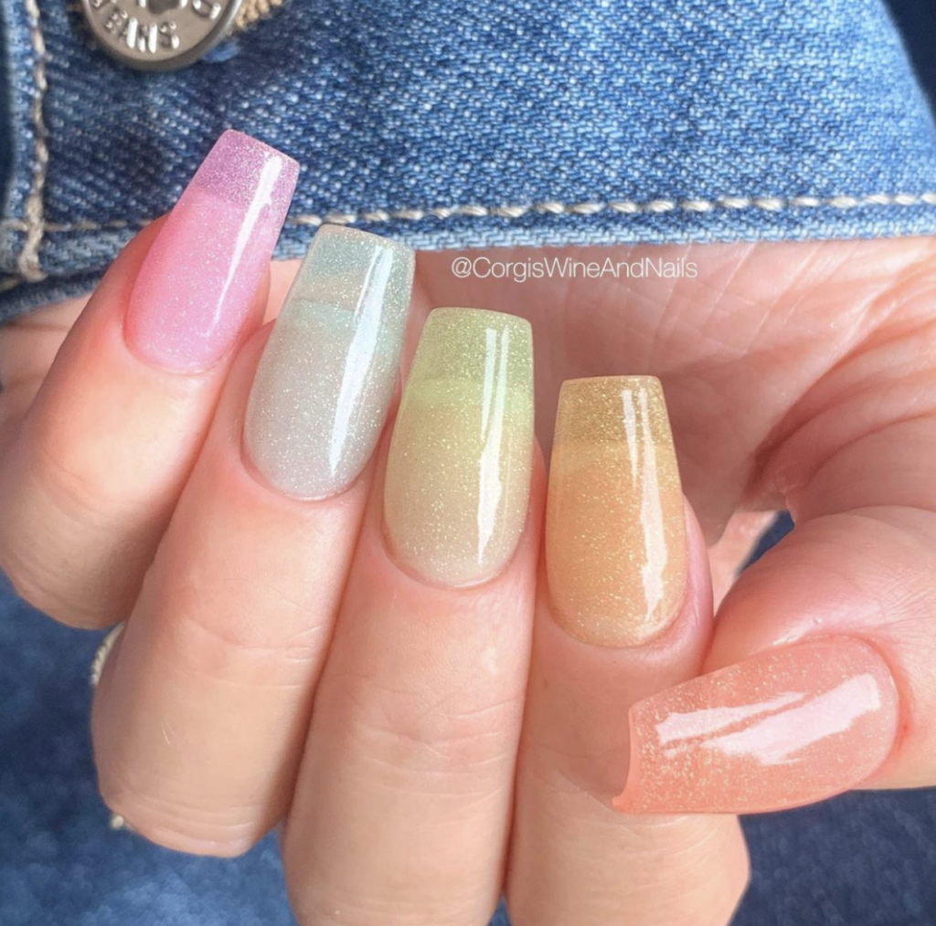 pastel jelly nails