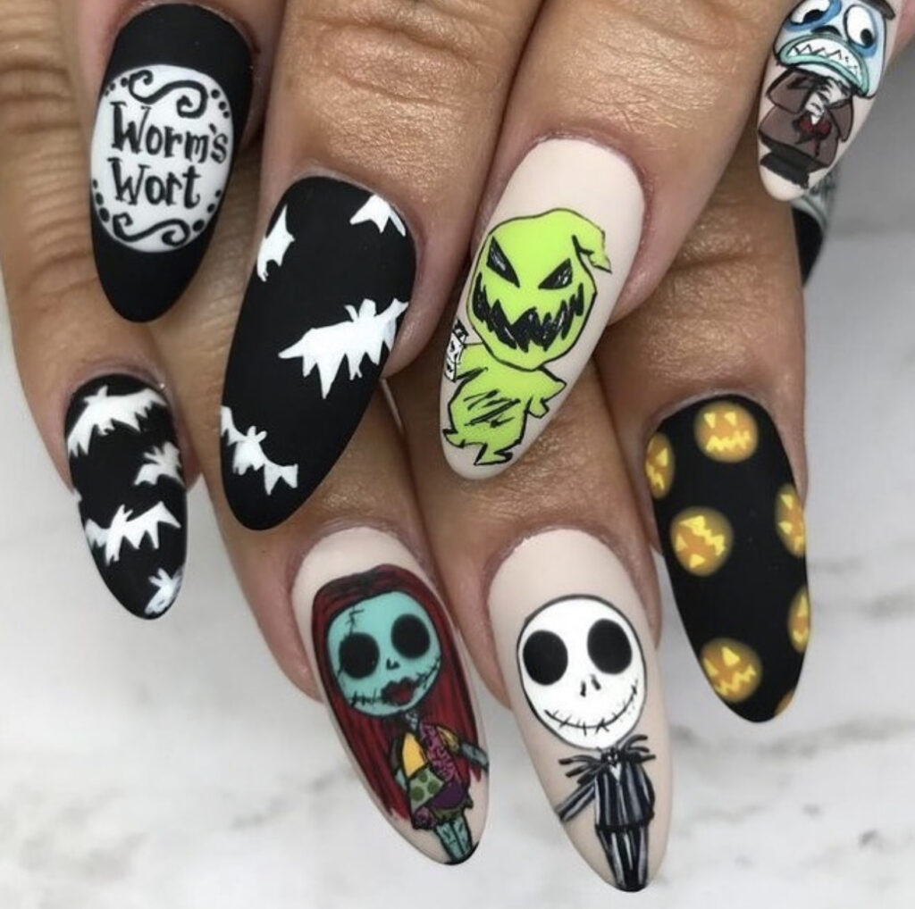nightmare before Christmas nails